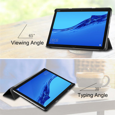 ENKAY HAT PRINCE PU Leather Smart Tablet Case with Tri-fold Stand for Huawei MediaPad M5 lite 10