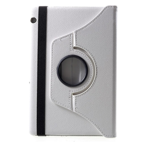 Litchi Skin Leather Shell Cover Case with 360-Degree Rotating Stand for Huawei Mediapad T5 10