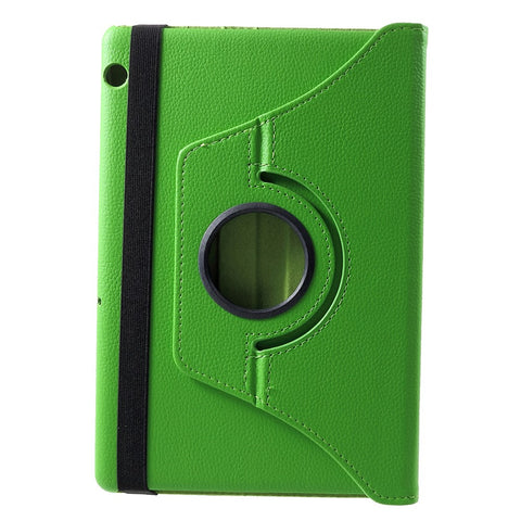 Litchi Skin Leather Shell Cover Case with 360-Degree Rotating Stand for Huawei Mediapad T5 10
