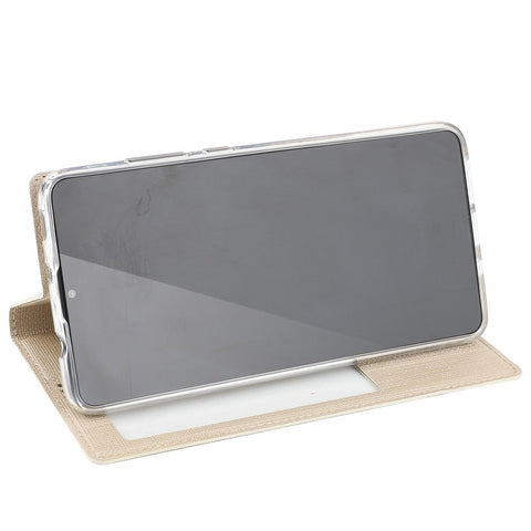 VILI DMX Window View Cross Texture Leather Cell Phone Case for Huawei Mate 20