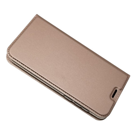 Auto-absorbed Stand Leather Card Holder Phone Cover for Huawei Y5 (2018) / Y5 Prime (2018) / Honor 7s / Play 7