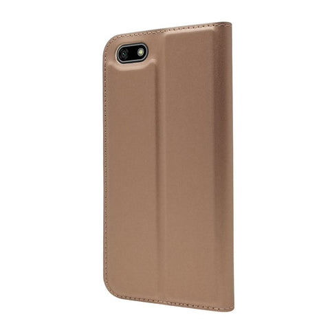 Auto-absorbed Stand Leather Card Holder Phone Cover for Huawei Y5 (2018) / Y5 Prime (2018) / Honor 7s / Play 7