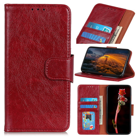 Textured Split Leather Wallet Cover for Huawei Honor 10 Lite / P Smart (2019)