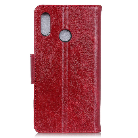 Textured Split Leather Wallet Cover for Huawei Honor 10 Lite / P Smart (2019)