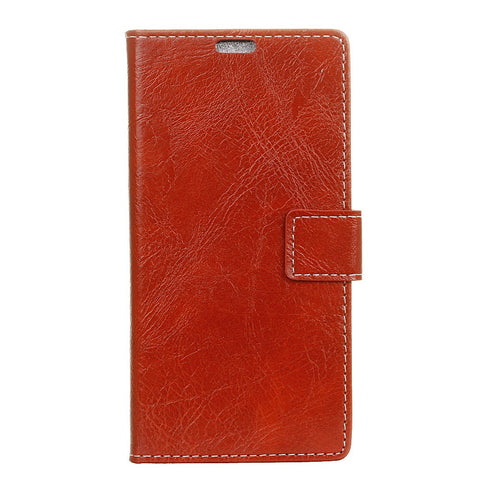 Vintage Crazy Horse Stand Leather Phone Shell for Huawei Honor 10 Lite/P Smart (2019)