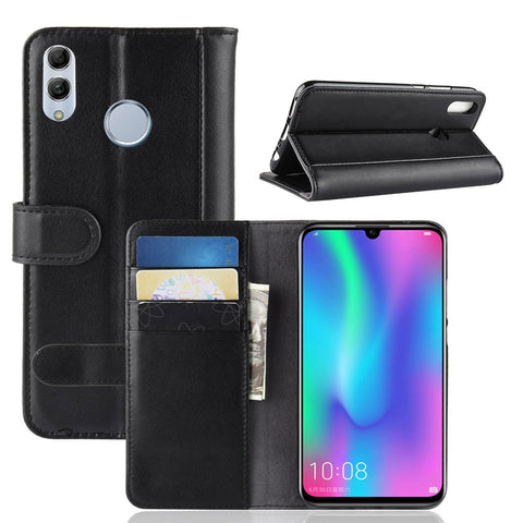 For Huawei Honor 10 Lite / P Smart (2019) Phone Cases Genuine Split Leather Wallet Mobile Cover Stand