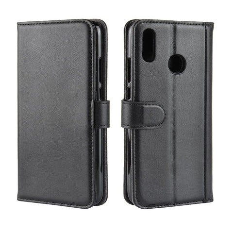 For Huawei Honor 10 Lite / P Smart (2019) Phone Cases Genuine Split Leather Wallet Mobile Cover Stand