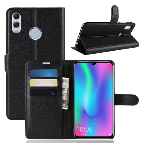 Litchi Texture Wallet Leather Cell Phone Cover for Huawei Honor 10 Lite / P Smart (2019) Mobile Phone Shell