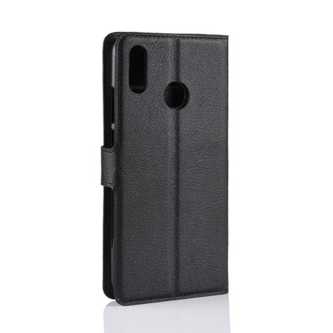 Litchi Texture Wallet Leather Cell Phone Cover for Huawei Honor 10 Lite / P Smart (2019) Mobile Phone Shell