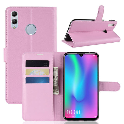Litchi Texture Wallet Leather Cell Phone Cover for Huawei Honor 10 Lite / P Smart (2019) Mobile Phone Shell