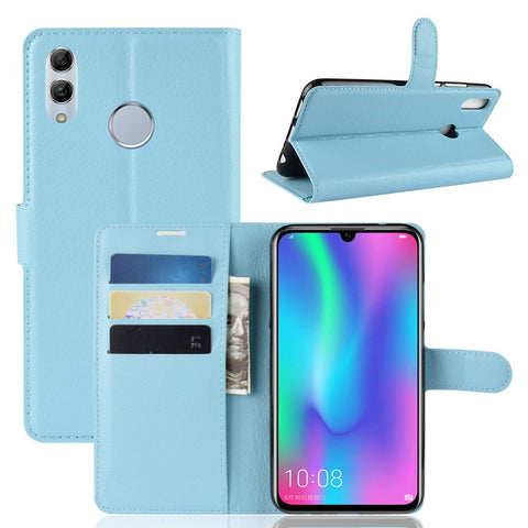 Litchi Texture Wallet Leather Cell Phone Cover for Huawei Honor 10 Lite / P Smart (2019) Mobile Phone Shell