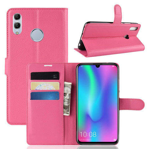 Litchi Texture Wallet Leather Cell Phone Cover for Huawei Honor 10 Lite / P Smart (2019) Mobile Phone Shell