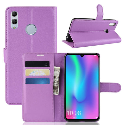 Litchi Texture Wallet Leather Cell Phone Cover for Huawei Honor 10 Lite / P Smart (2019) Mobile Phone Shell