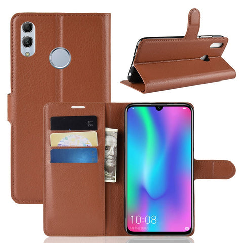 Litchi Texture Wallet Leather Cell Phone Cover for Huawei Honor 10 Lite / P Smart (2019) Mobile Phone Shell