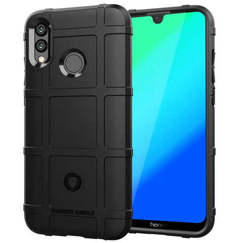 Anti-shock Square Grid Texture Soft TPU Cell Phone Case for Huawei Honor 10 Lite / P Smart (2019)