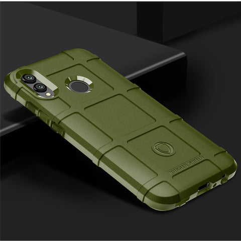 Anti-shock Square Grid Texture Soft TPU Cell Phone Case for Huawei Honor 10 Lite / P Smart (2019)