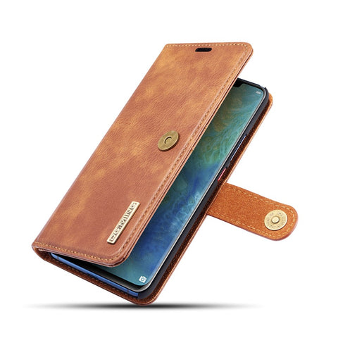 DG.MING Detachable 2-in-1 Anti-scratch Phone Case For Huawei Mate 20 Pro Split Leather Wallet Shell + PC Back Case