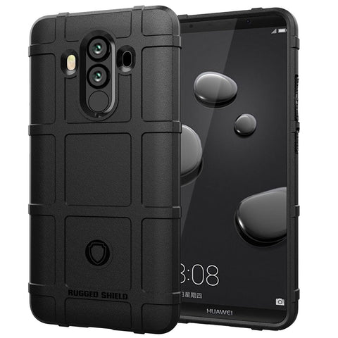 Rugged Square Grid Texture Soft TPU Anti-shock Case for Huawei Mate 10 Pro