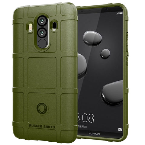 Rugged Square Grid Texture Soft TPU Anti-shock Case for Huawei Mate 10 Pro