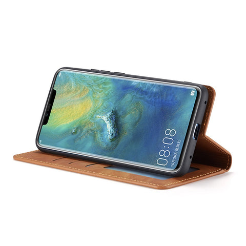 FORWENW Fantasy Series Auto-absorbed Silky Touch Leather Wallet Stand Case for Huawei Mate 20 Pro
