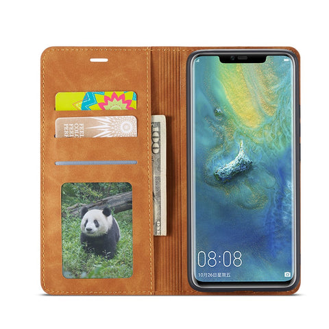 FORWENW Fantasy Series Auto-absorbed Silky Touch Leather Wallet Stand Case for Huawei Mate 20 Pro