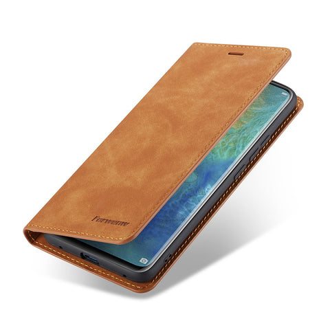 FORWENW Fantasy Series Auto-absorbed Silky Touch Leather Wallet Stand Case for Huawei Mate 20 Pro