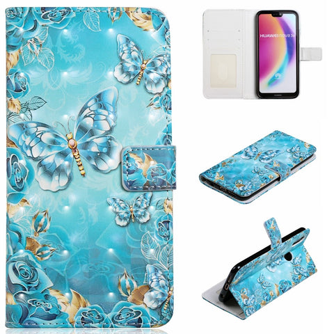 Embossing Pattern PU Leather Protective Mobile Phone Case for Huawei P20 Lite / Nova 3e (China)