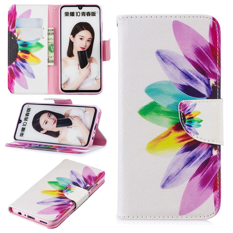 Pattern Printing PU Leather Flip Case for Huawei P Smart (2019) / Honor 10 Lite