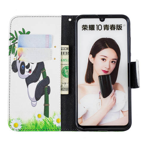 Pattern Printing Wallet Leather Protection Case for Huawei Honor 10 Lite / P Smart (2019)