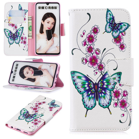Pattern Printing Wallet Leather Protection Case for Huawei Honor 10 Lite / P Smart (2019)