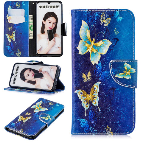 Pattern Printing Wallet Leather Protection Case for Huawei Honor 10 Lite / P Smart (2019)