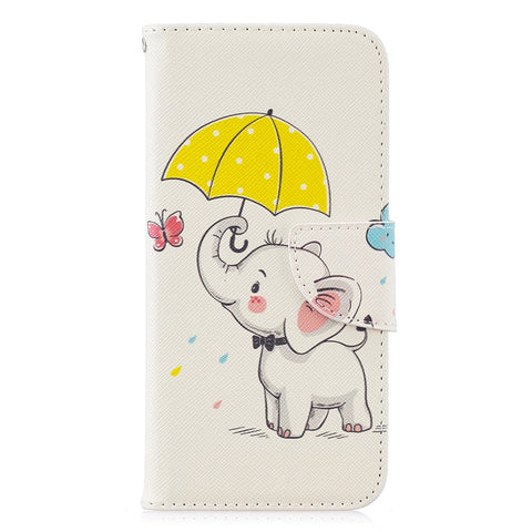 Pattern Printing PU Leather Folio Flip Shell for Huawei P Smart (2019) / Honor 10 Lite