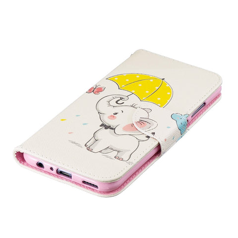 Pattern Printing PU Leather Folio Flip Shell for Huawei P Smart (2019) / Honor 10 Lite