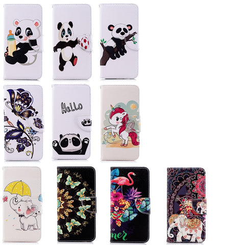 Pattern Printing PU Leather Folio Flip Shell for Huawei P Smart (2019) / Honor 10 Lite