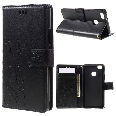 Butterfly Wallet Stand Leather Case for Huawei P9 Lite