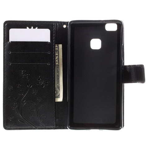 Butterfly Wallet Stand Leather Case for Huawei P9 Lite