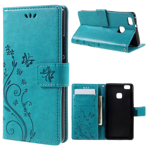 Butterfly Wallet Stand Leather Case for Huawei P9 Lite