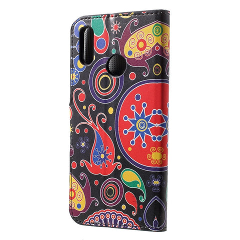 Patterned Leather Card Holder Stand Case for Huawei Honor 10 Lite/P Smart (2019)