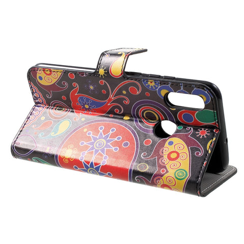 Patterned Leather Card Holder Stand Case for Huawei Honor 10 Lite/P Smart (2019)