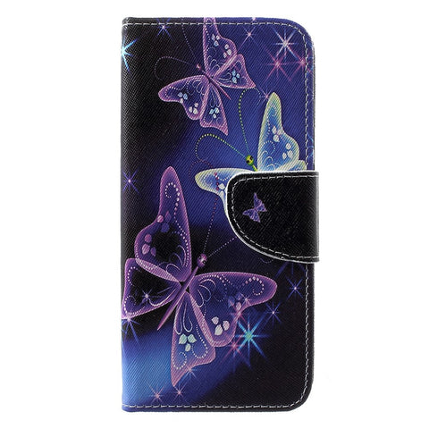 Cross Texture Pattern Printing PU Leather Phone Cover [Stand Wallet] for Huawei Honor 10 Lite