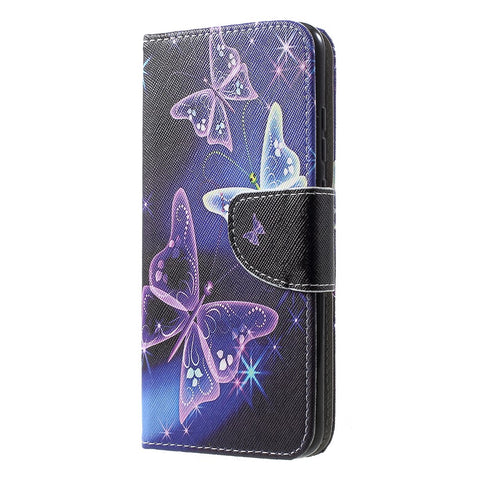 Cross Texture Pattern Printing PU Leather Phone Cover [Stand Wallet] for Huawei Honor 10 Lite