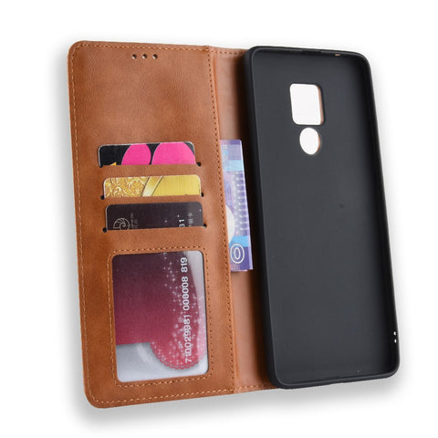 Vintage Style Leather Wallet Case Shell for Huawei Mate 20 X