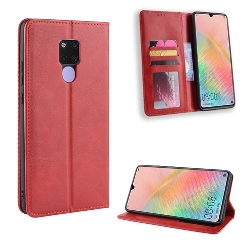 Vintage Style Leather Wallet Case Shell for Huawei Mate 20 X