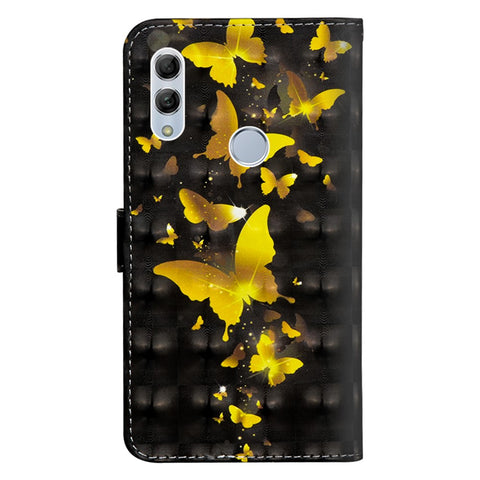 Pattern Printing Light Spot Decor Leather Wallet Casing for Huawei Honor 10 Lite / P Smart (2019)