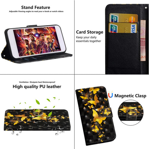 Pattern Printing Light Spot Decor Leather Wallet Casing for Huawei Honor 10 Lite / P Smart (2019)