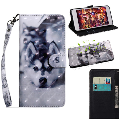 Light Spot Decor Patterned Wallet Leather Cell Phone Case for Huawei Honor 10 Lite / P Smart (2019)