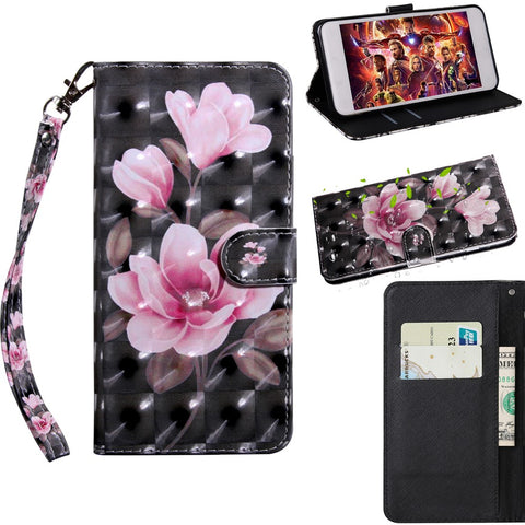 Light Spot Decor Patterned Wallet Leather Cell Phone Case for Huawei Honor 10 Lite / P Smart (2019)