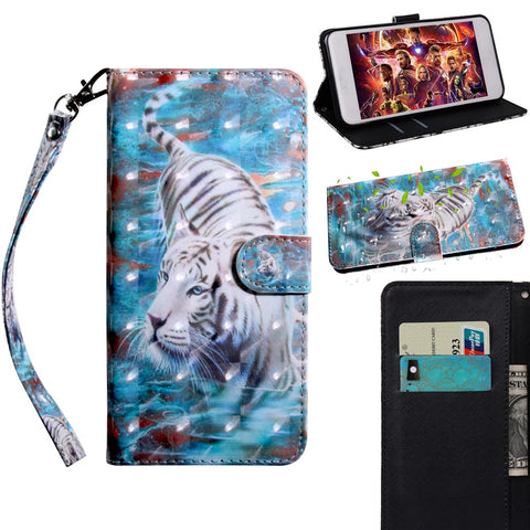 Light Spot Decor Patterned Wallet Leather Cell Phone Case for Huawei Honor 10 Lite / P Smart (2019)
