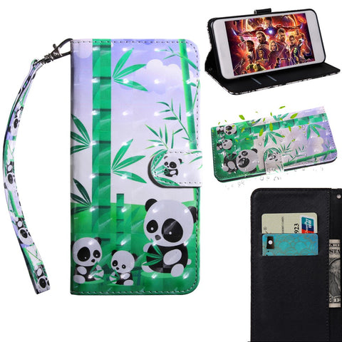 Light Spot Decor Patterned Wallet Leather Cell Phone Case for Huawei Honor 10 Lite / P Smart (2019)
