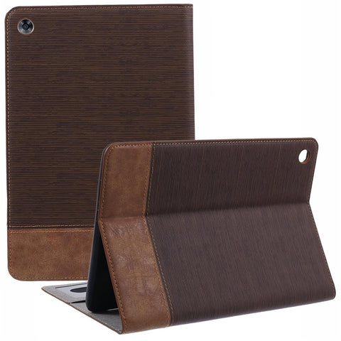Toothpick Texture PU Leather Smart Cover [Wallet Stand] for Huawei MediaPad M5 lite 10
